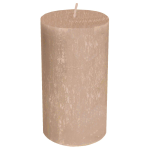 Stumpenkerze - Rustic - ca. 7 x 13 cm - sandfarben
